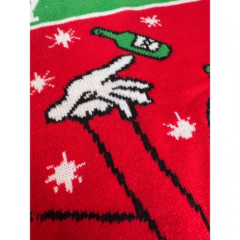 Rick and Morty Merry Rickmas Ugly Christmas Sweater Adult XL Red‎ NWOT